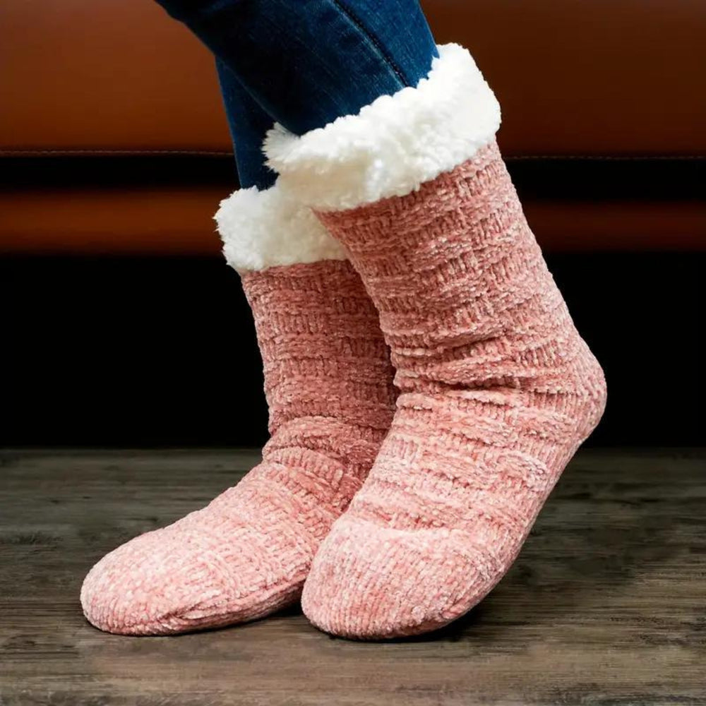 Fluffy Pink Socks